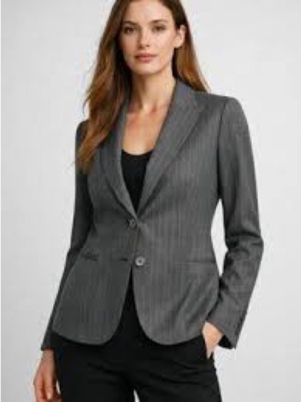 THEORY Nichelle Gray Fitted Blazer Jacket Work Business Classic Timeless 8